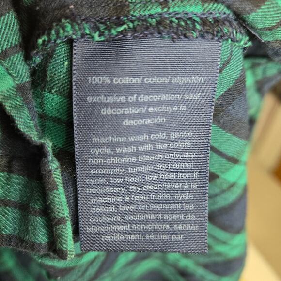 TOMMY HILFIGER Women's Blue & Green Plaid Longsleeve Button Down Shirt Size S/P - Picture 10 of 10